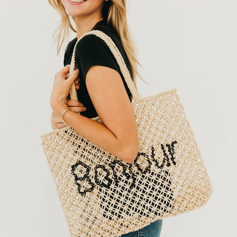 Sandbar Carryall Summer Tote – Cream (Bonjour)